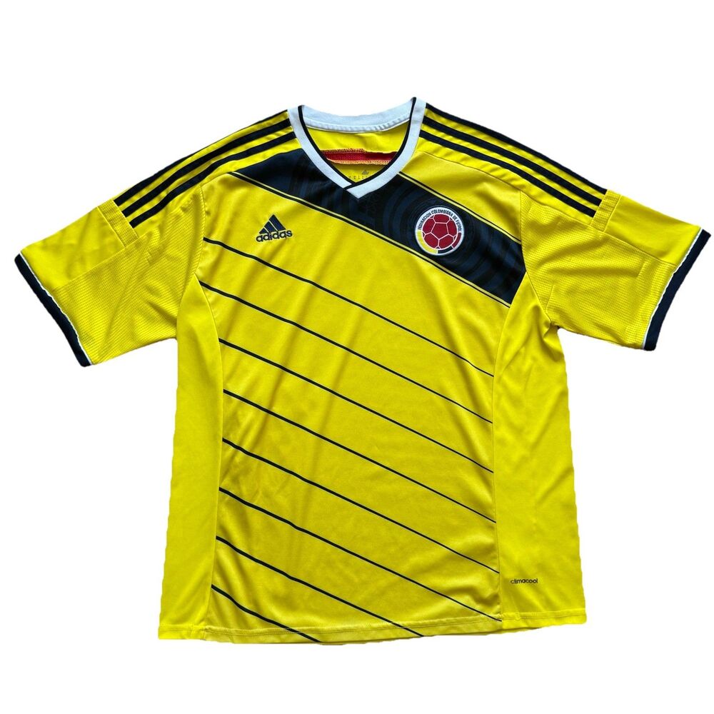 Colombia National Team Jersey Mens XL Soccer Futbol Adidas ClimaCool Shirt 2013